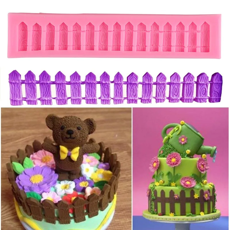 

Garden Farm Fence Silicone Mold Fondant Cake Baking Tools Silicone Moulds Pastry Suger Craft DIY Cake Decorating Tools For Bakes