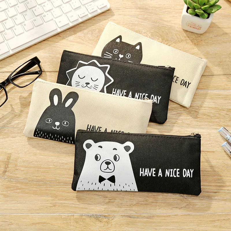 kawaii Bear Oxford cloth Pencil Case Office Student Pencil Cases Kalem Kutusu School Supplies Pen Box Astuccio Scuola