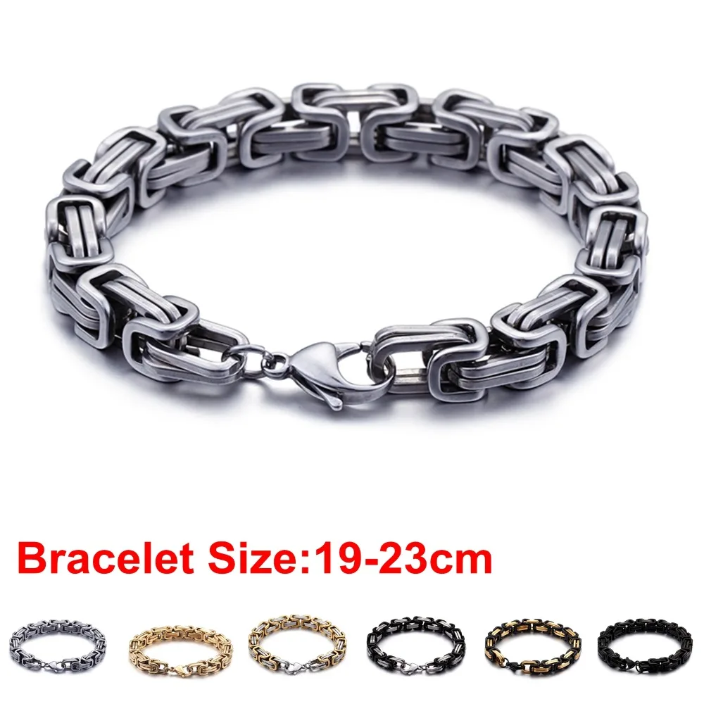 

Royal Chain Bracelet For Men 6/8mm Stainless Steel punk Rock Charm Jewelry 2019 New Year Gift