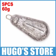 5 шт./лот 60 г Рыбалка грузило Вес берегу моря Рыбалка Интимные аксессуары Карп Рыбалка грузила