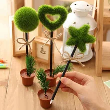 Новинка, 6 шт., искусственный горшок, растение, шариковая ручка в форме цветка, ручки, яркие милые канцелярские принадлежности, подарки, цена на Рождество, для дома, школы, офиса, украшения