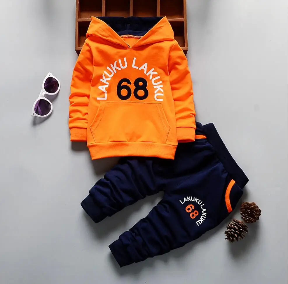 Одежда для маленьких джентльменов, одежда для маленьких мальчиков хлопковая синяя рубашка, жилет+ пара джинсов комплект детской одежды из 3 предметов - Цвет: orange