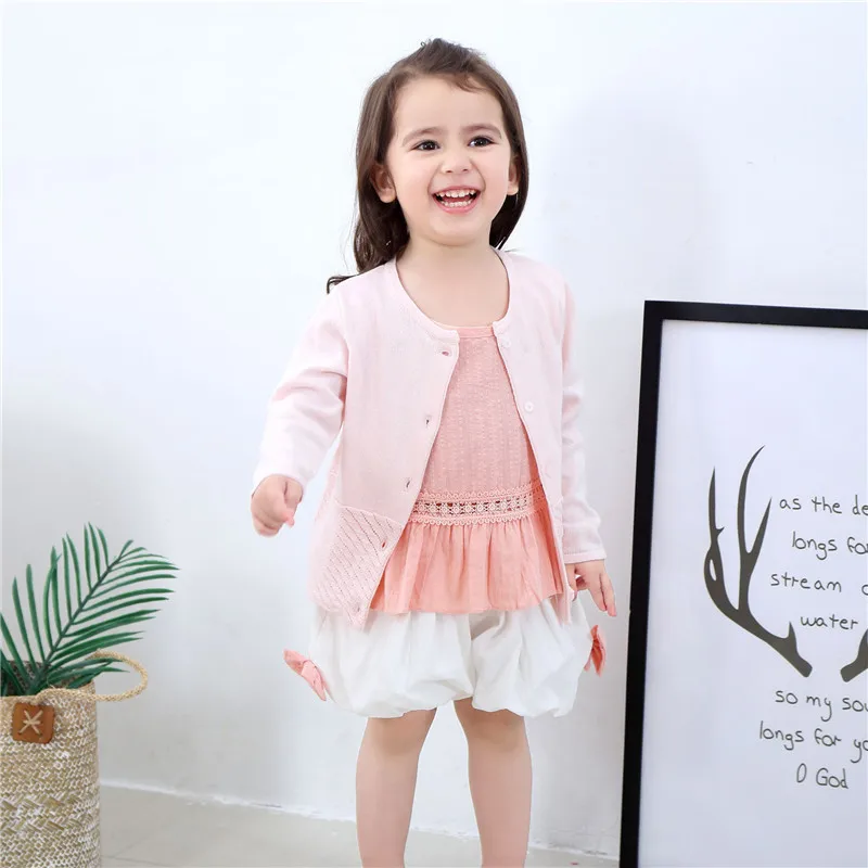 Hollow Out Baby Girls Sweater Kids Toddler Button Closure Cotton Cardigan Soft Pullover Sweet Princess Knitted Oufit Coat Comfort (5)