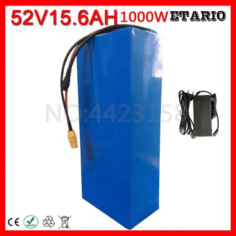 Excellent 52V scooter lithium Battery 51.8v 15ah electric Bicycle Battery 52V 15Ah Lithium Battery for 48V 750W 1000W 8Fun/Bafang motor 1