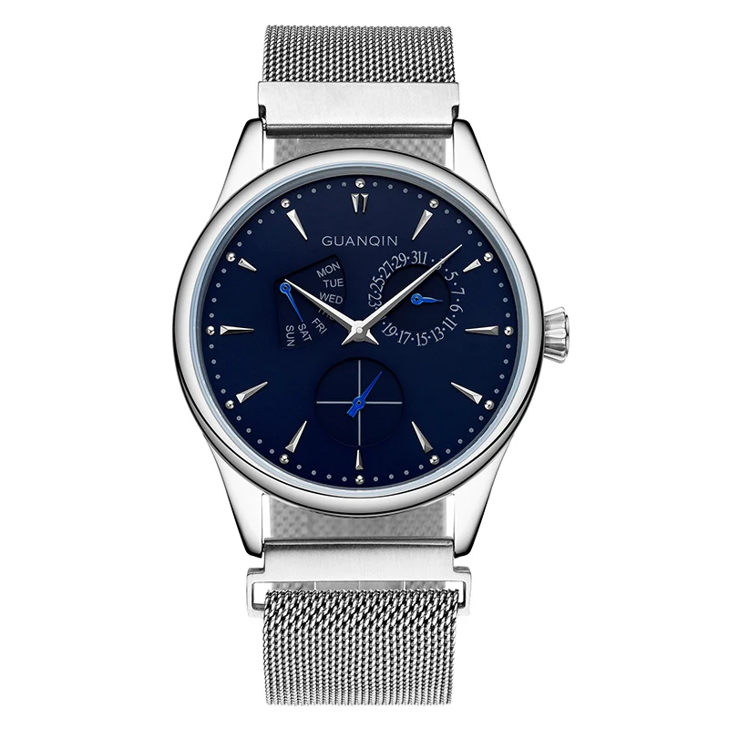 

GUANQIN GS19055 watches men luxury brand Genuine multi-function watch men's quartz watch trend Milanese strap student thin