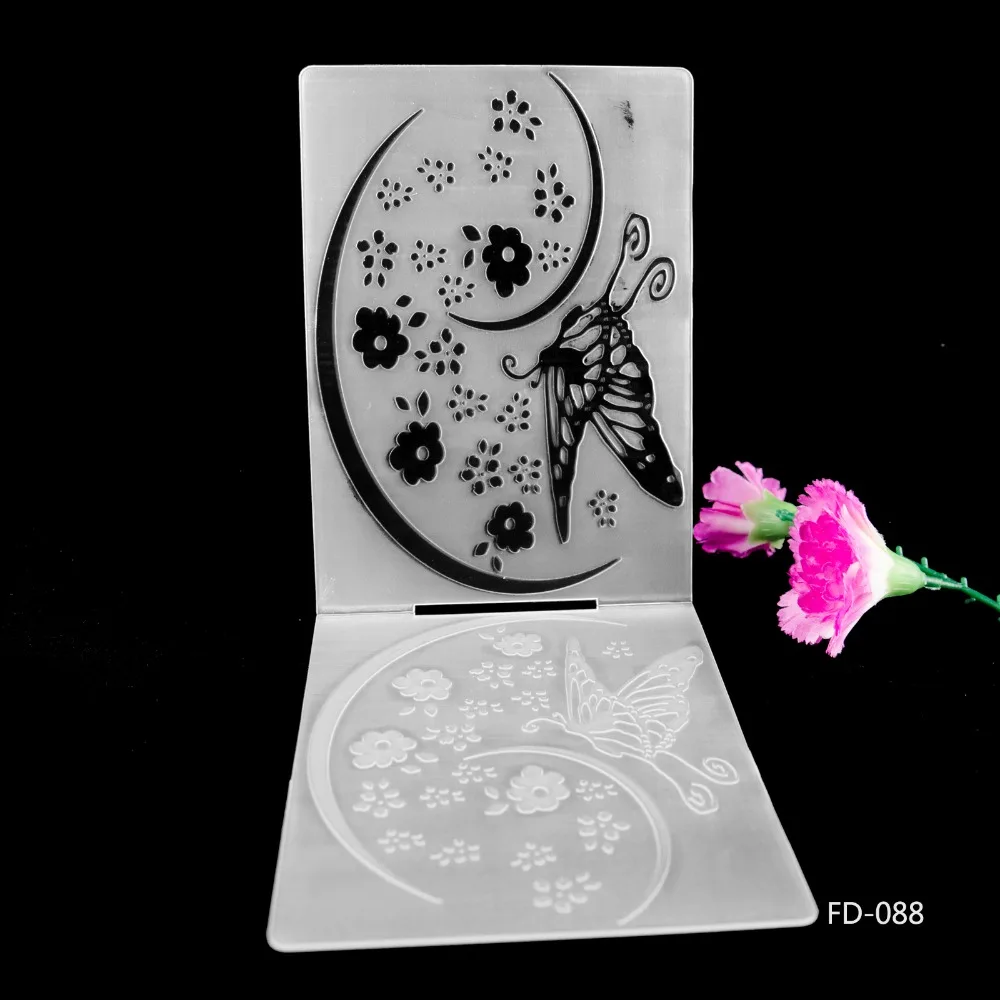 

2017 New Arrival Scrapbook Butterfly and flowers design DIY Paper cutting dies SCRAPBOOKING PLASTIC EMBOSSING FOLDER