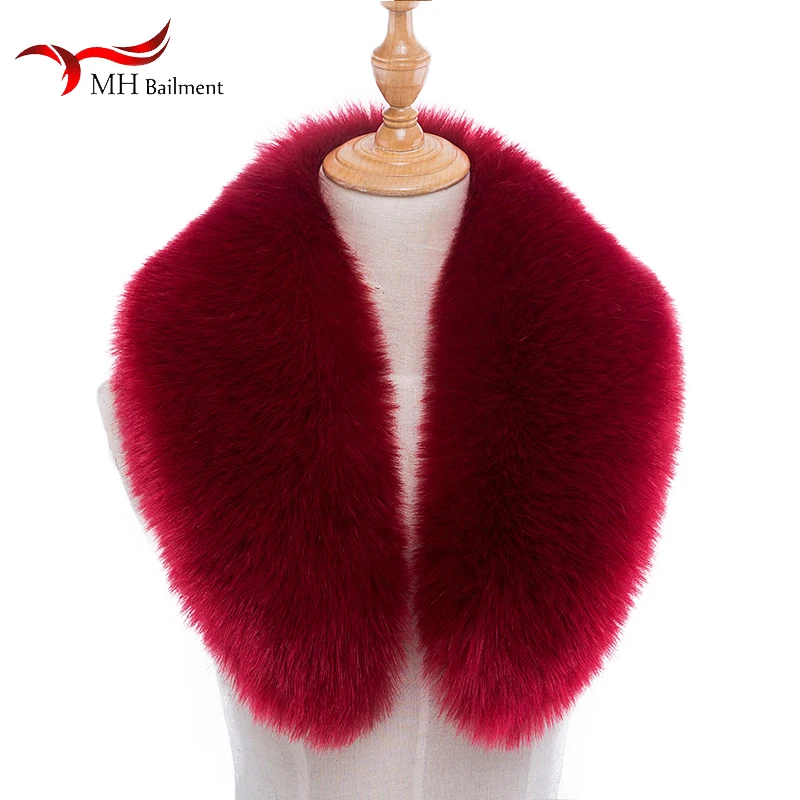 

Men women collar winter imitation faux fox fur raccoon fur collar hat fur collar down jacket cap coat collar wholesale