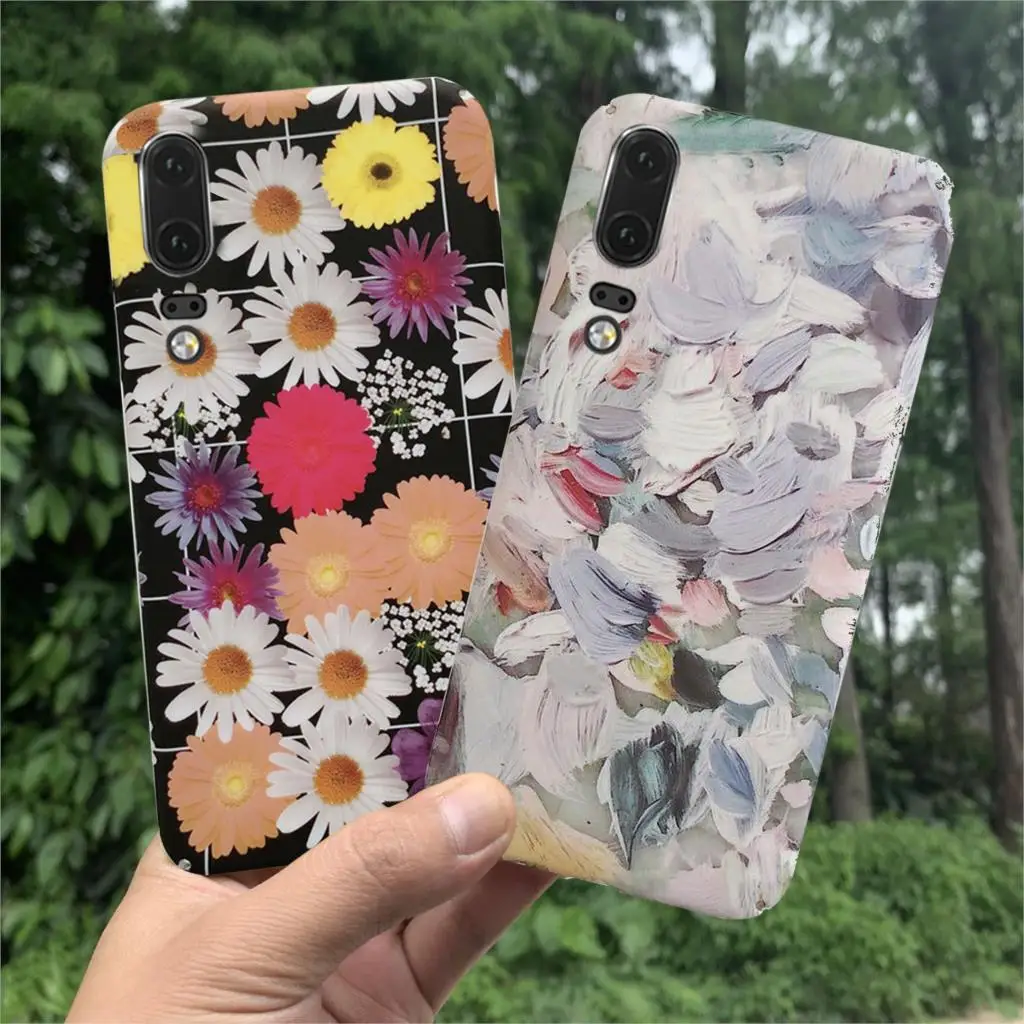 

YonLinTan Cover,Case,For HuaWei P20 Pro P 20 lite P20lite P20Pro 15 Patterned Luxury PC Hard Cute Cartoon Floral back Coque