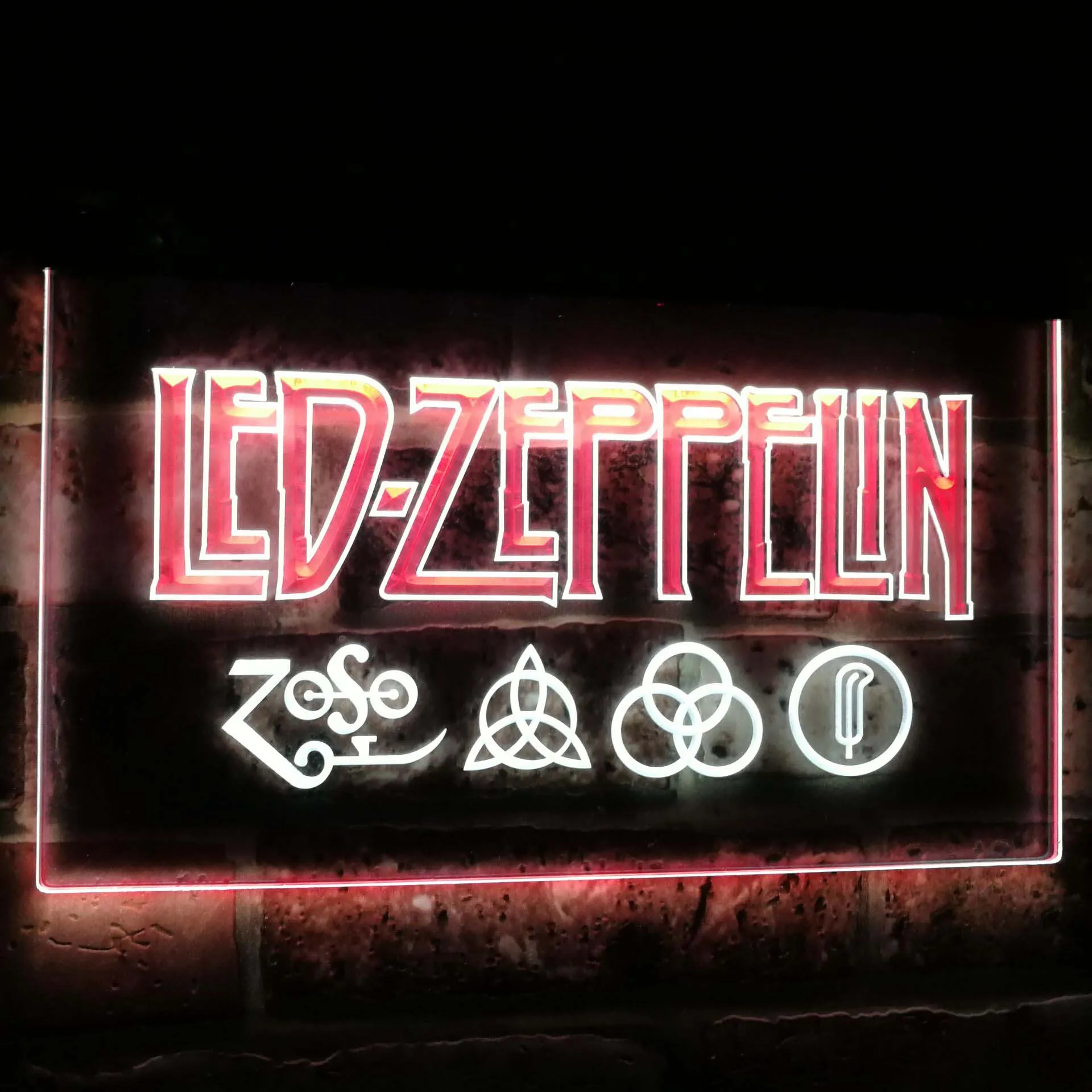 

Led Zeppelin Band Music Bar Decoration Gift Dual Color Led Neon Sign st6-c0002