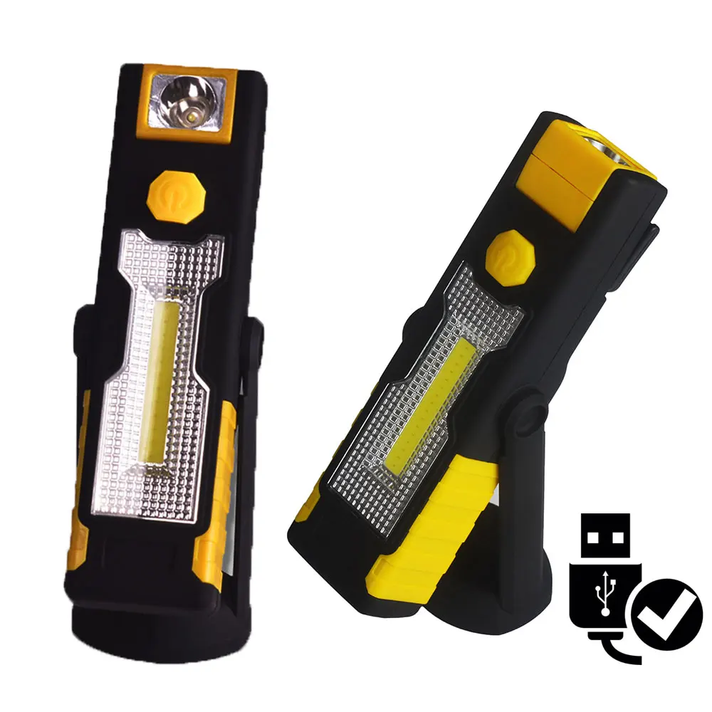 

POPPAS Mirco USB Work Light Portable Spotlight LED Flashlight Rechargeable Outdoor LED Flashlight Lanterns