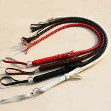 Новые кожаные 70-80 см hand made плетеные whips Верховая езда оборудования Конный поставки кожа Whip Конный оборудование