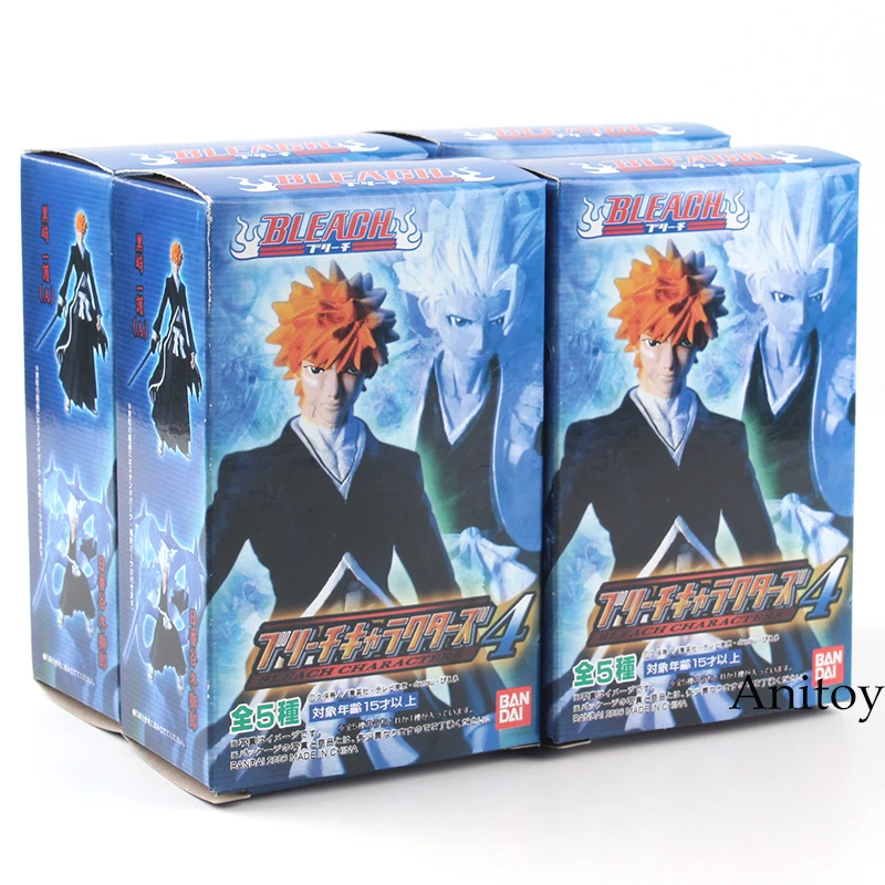 Bleach Kurosaki Ichigo Kuchiki Byakuya PVC Action Figure Model Colletible Toy Doll 4pcs/set 10~12.5cm