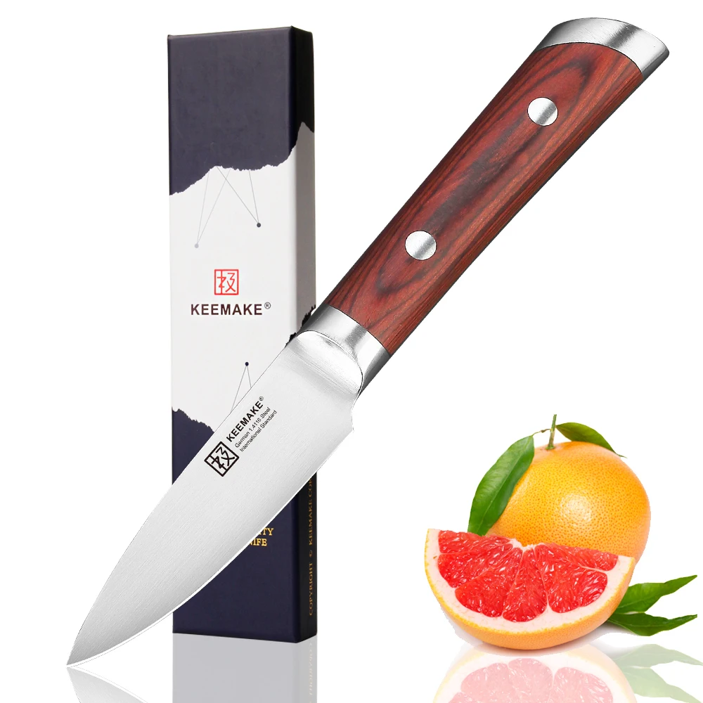 Keemake 3.5" Paring Knife German 1.4116 Steel Sharp Blade Kitchen