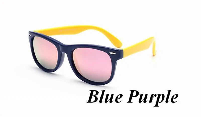 Chun Дети поляризованные Солнцезащитные очки для женщин TR90 детские классические модные очки дети Защита от солнца Очки для мальчиков и девочек Солнцезащитные очки для женщин UV400 Óculos m62 - Цвет линз: Blue Purple