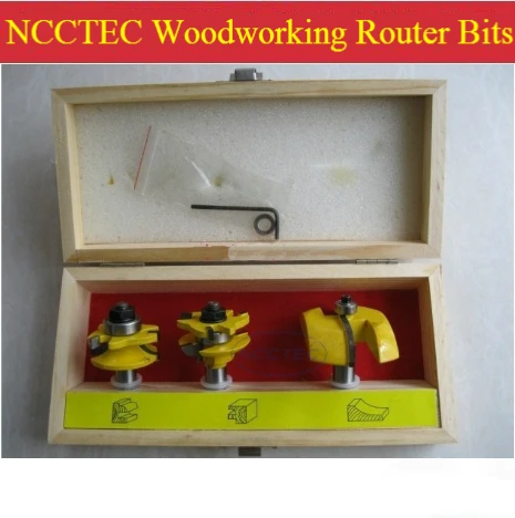 

[3 pcs router bit set] woodworking milling cutters tools for wood router machine | YG8 carbide wooden box