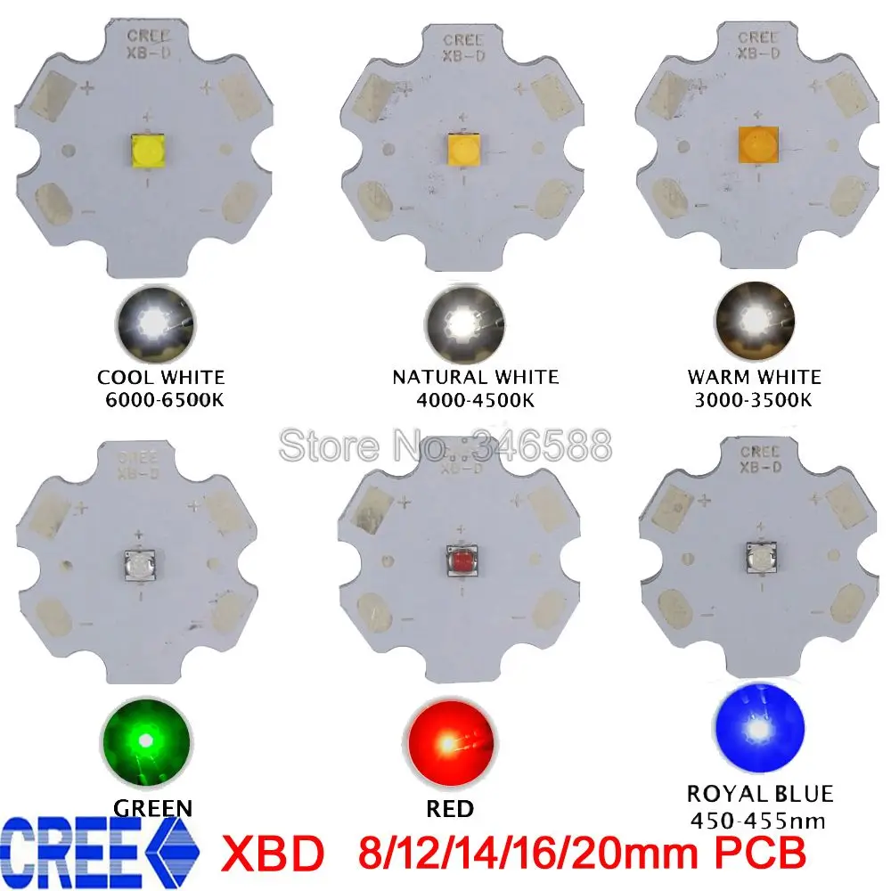 Cree XLamp XB D XBD 3 Вт светодиодный излучатель высокой мощности теплый холодный