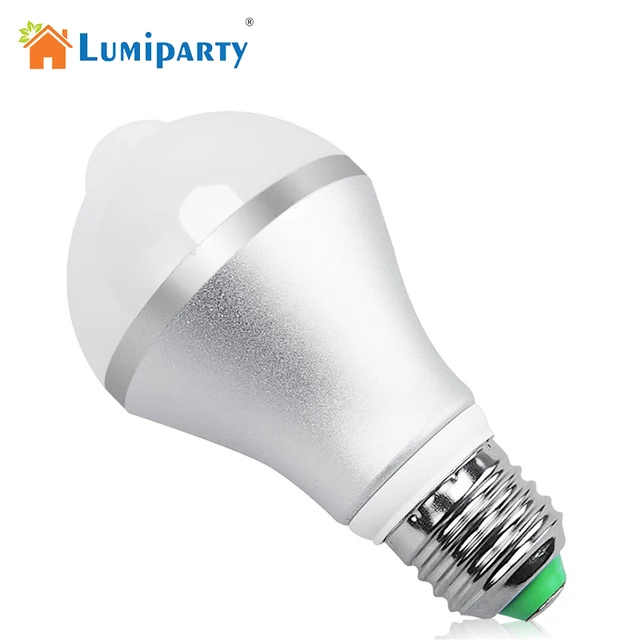 Us 5 81 37 Off Lumiparty E27 5w Pir Motion Sensor Light Bulb Warm White Led Globe Bulbs With Activated For Indoor Outdoor Lighting In
