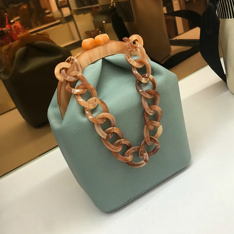 

Acrylic Box Bag For Women Clip Evening Bag Ins Chain Luxury Women's Banquet Party Purse Bags