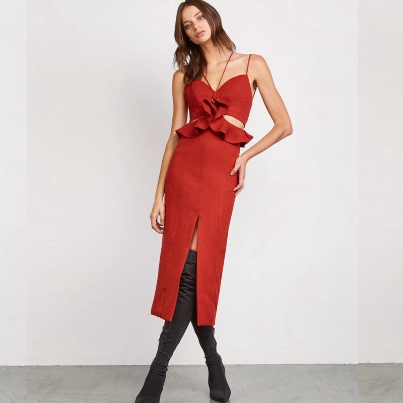 spaghetti strap v neck
