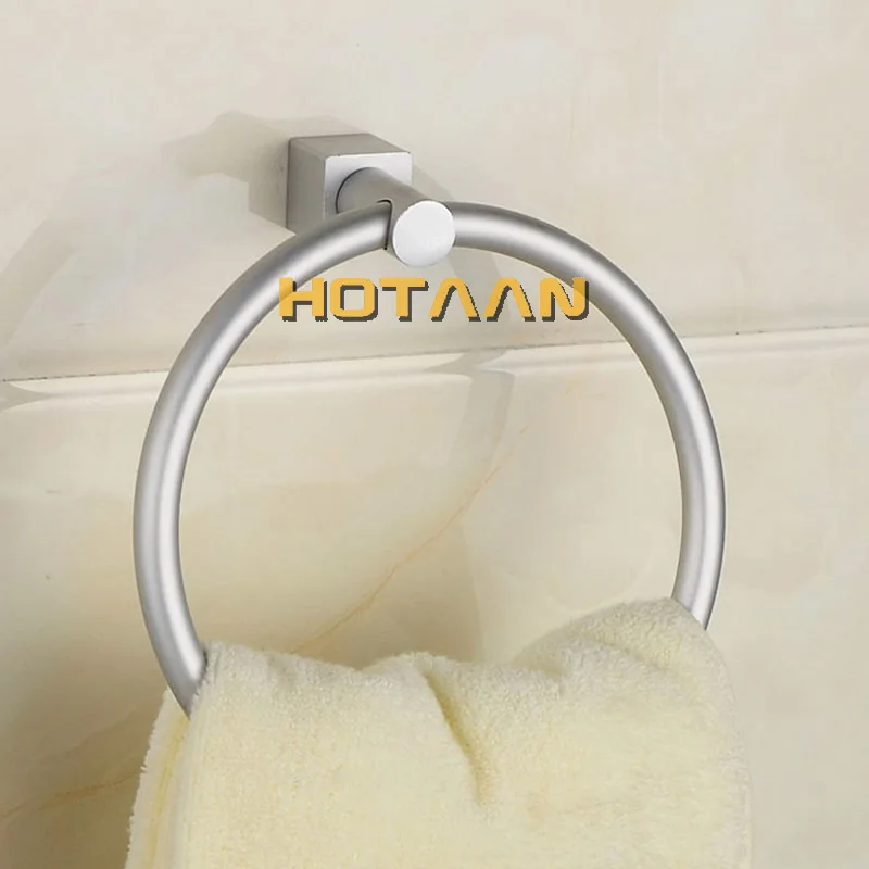 Bathroom Towel Holder Portable Towel Racks Round Aluminium Towel Holder Rings Wall Mounted Bathroom Accessories Anti-Rust Racks YT-13191