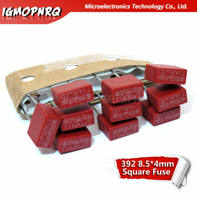 

20pcs 392 Square Plastic Fuse T1A T2A T3.15A T4A T5A T6.3A LCD TV Power Board Commonly Used Fuses Slow Blow Fuse