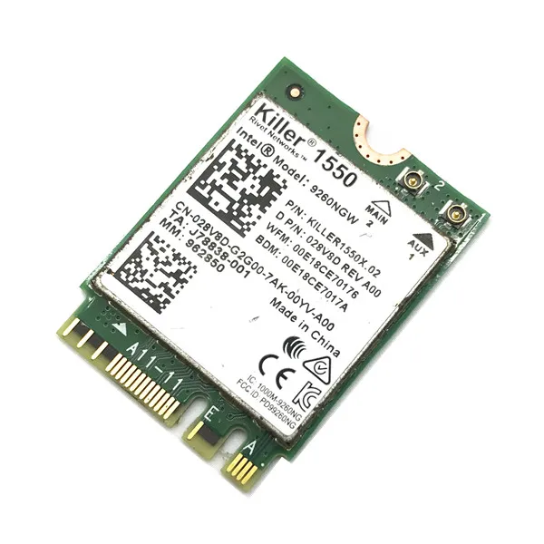 Для Killer 1550 Intel 9260 9260NGW NGFF 1730 Мбит/с WiFi + Bluetooth 5 0 802.11ac карта лучше чем 1535|Сетевые