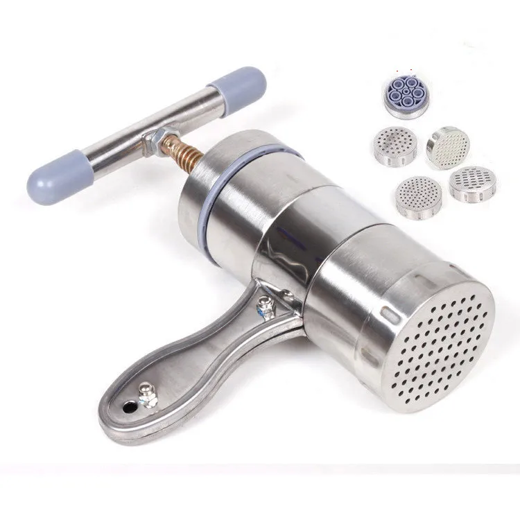 

1PC Kitchen Tools Pasta Machine Manual Noodle Maker 5 Kinds Molds Making Noodles Pastry Press Kitchen Utensils Gadgets OK 0286