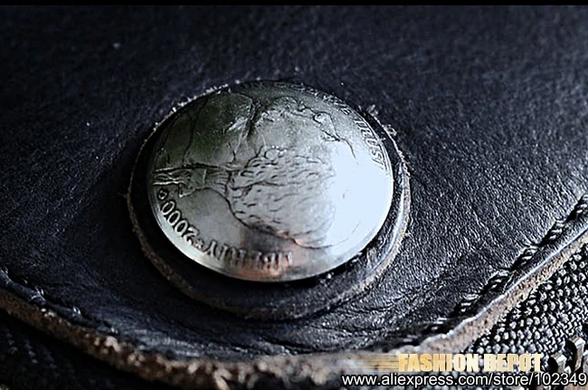IamVoid Italian Leather Key Wallet Men's Real Leather Zipper Car Key Holder High Quality Credit Credit Card Case with Stud (14)