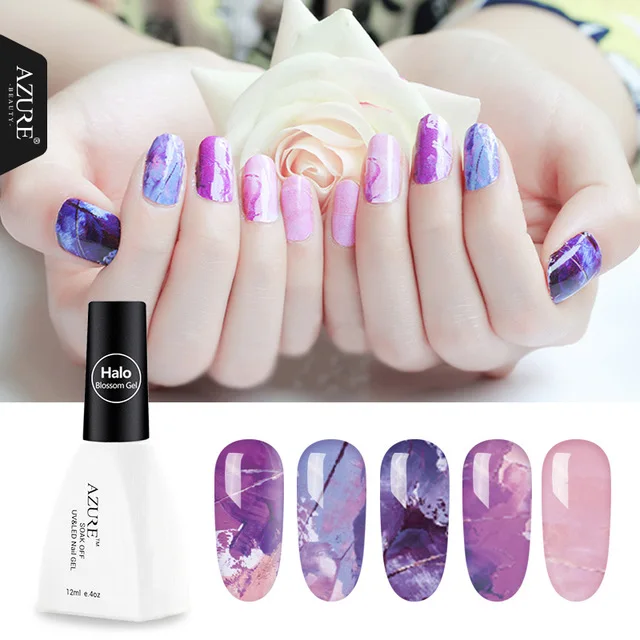  Azure Beauty Long-Lasting Blossom Gel For Professional Nail Art Design 12ML/Pcs Soak-Off UV Gel Mag