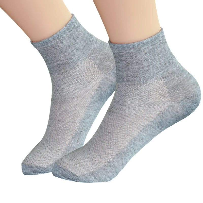 

5Pair Summer Mesh Short Socks Comfortable Male Ankle Low Cut Socks Sweat Pure Color Casual Dress Bussiness Sock For Man Sokken