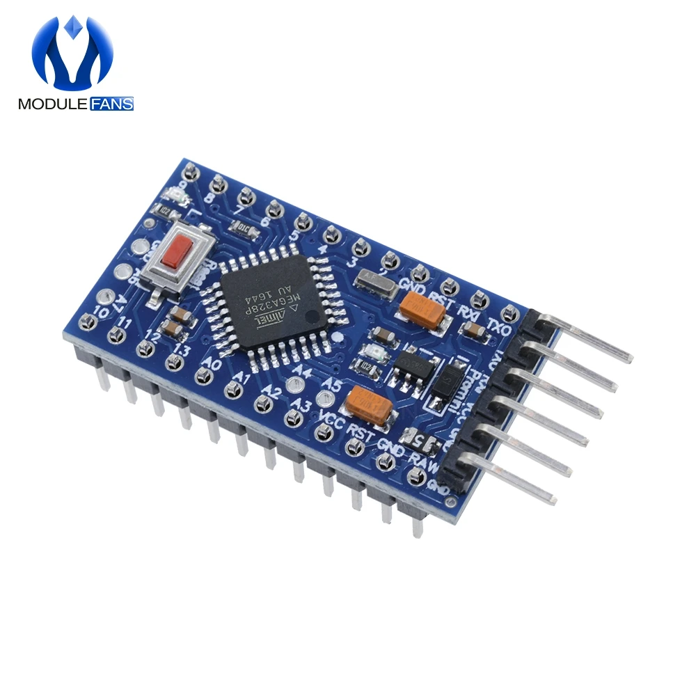 5 шт. Pro Mini Atmega328 3,3 В 8 МГц Замена ATmega128 для Arduino совместимый нано ATMEGA328P-AU модуль 328P