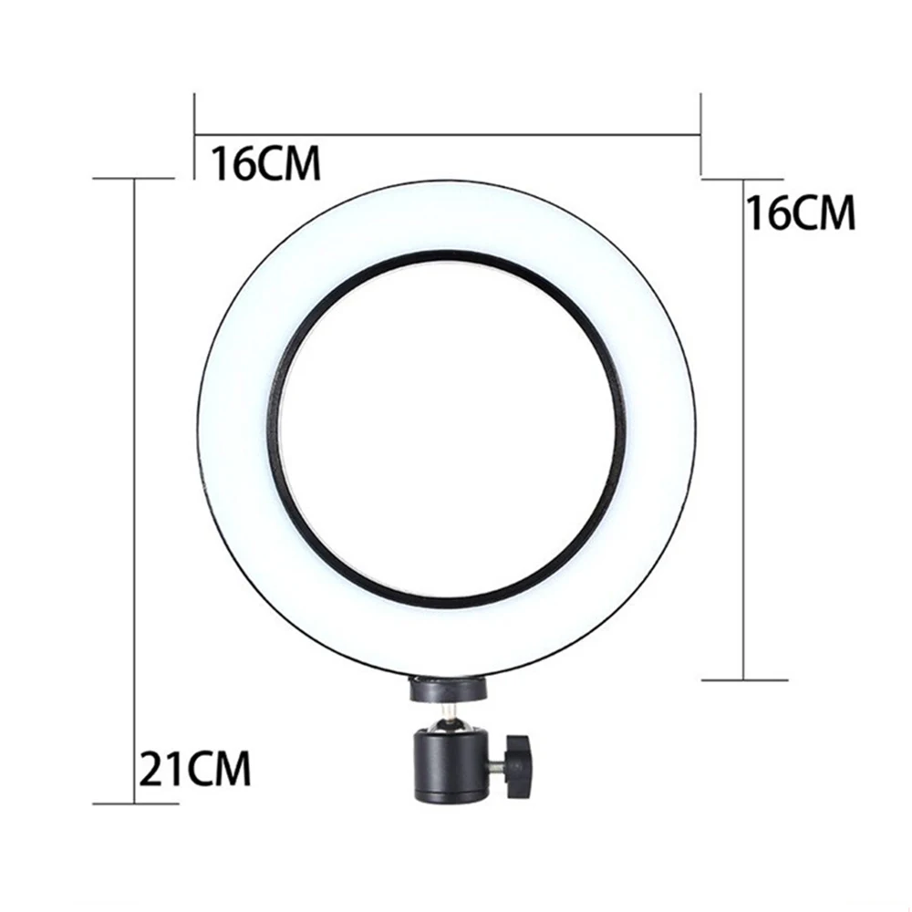 210 мм фотография светодиодная вспышка для селфи-кольцо бесступенчатое освещение с регулируемой яркостью 10 Регулируемая яркость+ 0,5 м~ 2,1 м подставка