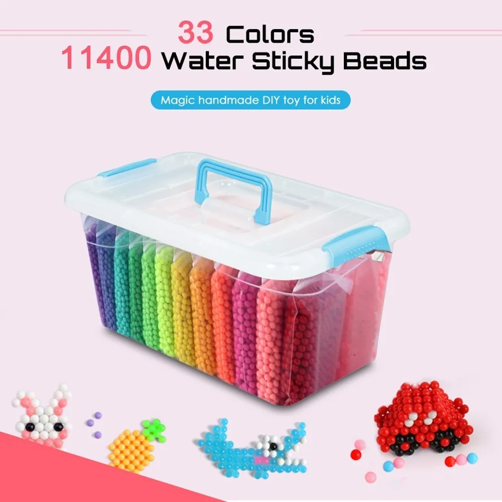 

New 15 To 33 Colors Water Sticky Beads Toy Magic Handmade DIY Bead Paper Accessories Puzzle Toys For Kids Children Gift