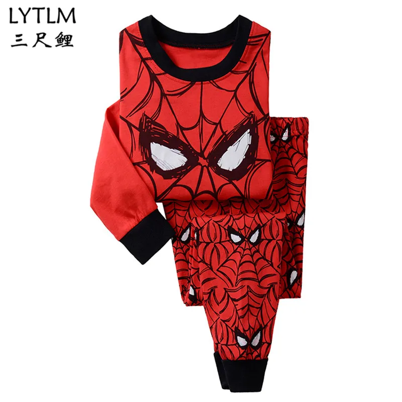

LYTLM Spider-man homecoming Tops + Trousers Marvel Marvel Comics Clothing Boys Set Cotton Outfit Suit Costume For Kids Clothes
