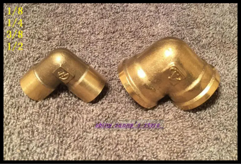 10Pcs/Lot 3/8" BSP Female Elbow Connection Pipe Brass Coupler Adapter