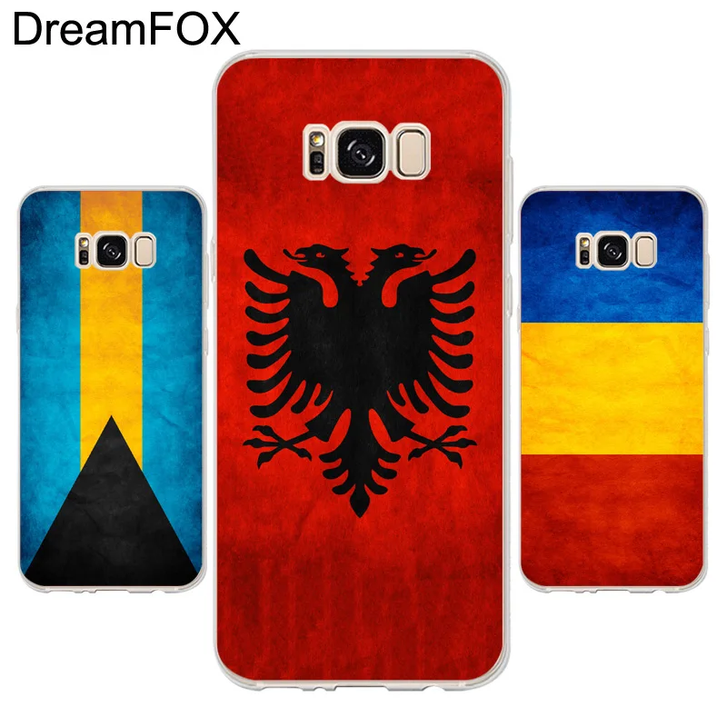 DREAMFOX K093 flag Soft TPU Silicone Case Cover For Samsung Galaxy Note S 6 7 8 9 Edge Plus Grand Prime |