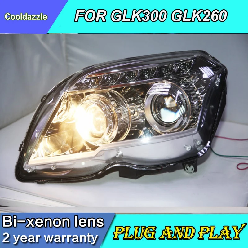 2011 2012 2013 год GLK260 GLK300 светодиодные головные фары для Mercedes-Benz светодиодные передние фары с Габаритные огни