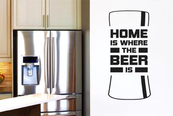 

Home Is Where The Beer Is Beer Bottle Wall Stickers Decals Art Quotes Vinyl