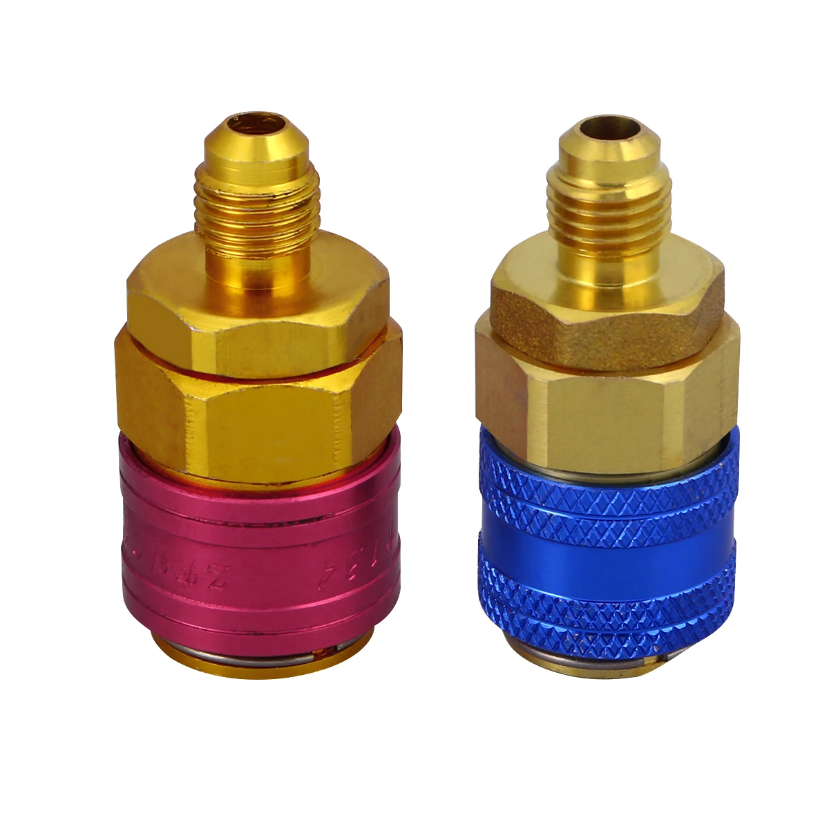 

1 Pair Freon R134A Auto Car Quick Coupler Connector Brass Adapter Air Conditioning Refrigerant Adjustable AC Manifold Gauge A20