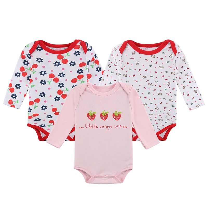 Mother Nest 3pcsLot Thick Cotton Baby Rompers Winter Underwear Long Sleeve Baby Wear Infant Jumpsuit Boys Girls Clothes