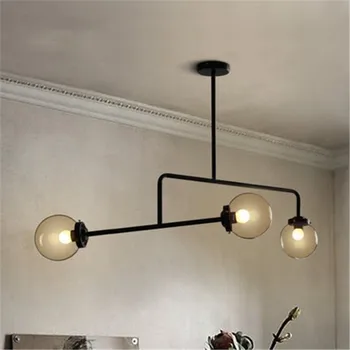 

3/4/5 Heads Nordic Loft Glass Molecular Pendant Light Retro Kitchen Art Globe Designer Hanging Light Living Room Bar Led Lights