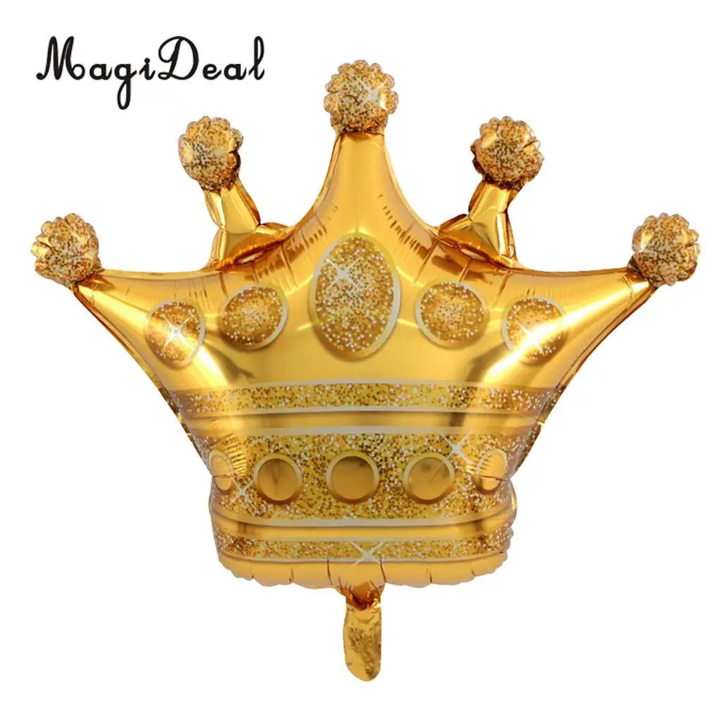 6pcs Large Golden Crown Inflatable Foil Helium Air Balloon Wedding Birthday Party Decorations Photo Prop Kids Toy