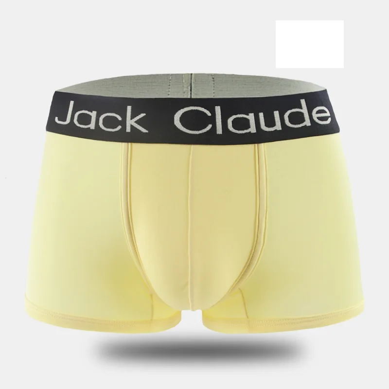 Мужское нижнее белье Мягкие боксеры защита U выпуклый дизайн boxershorts много цветов трусики - Цвет: 1038 yellow