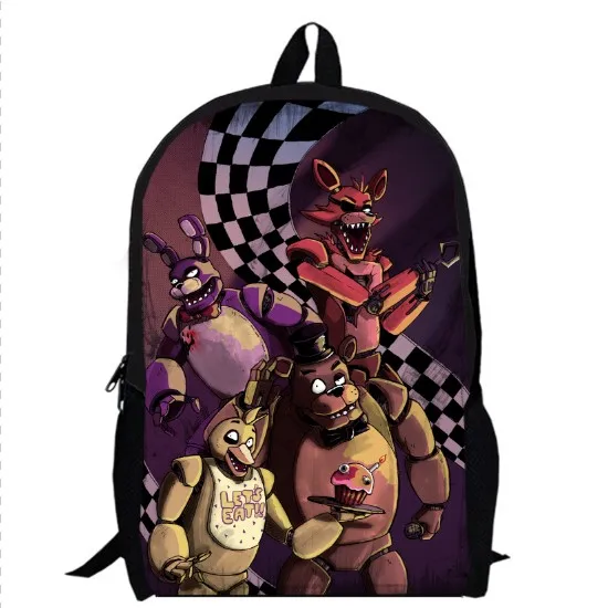 Рюкзак 13 дюймов для игр в стиле аниме детский двухслойный рюкзак Freddy Chica Foxy Bonnie