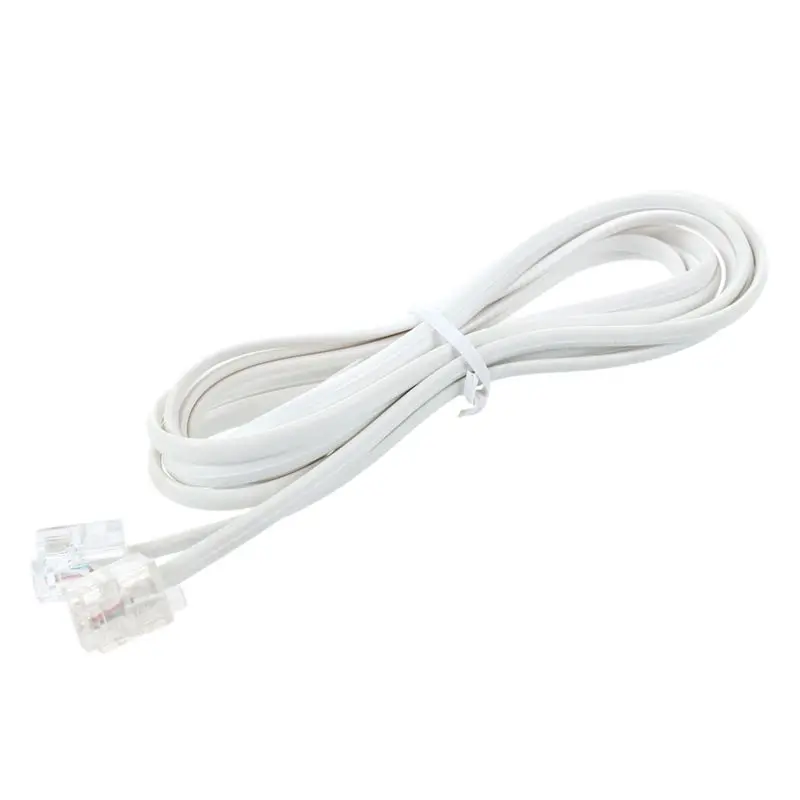 

4.8ft RJ11 to RJ11 Male to Male Telephone Cable Connector White