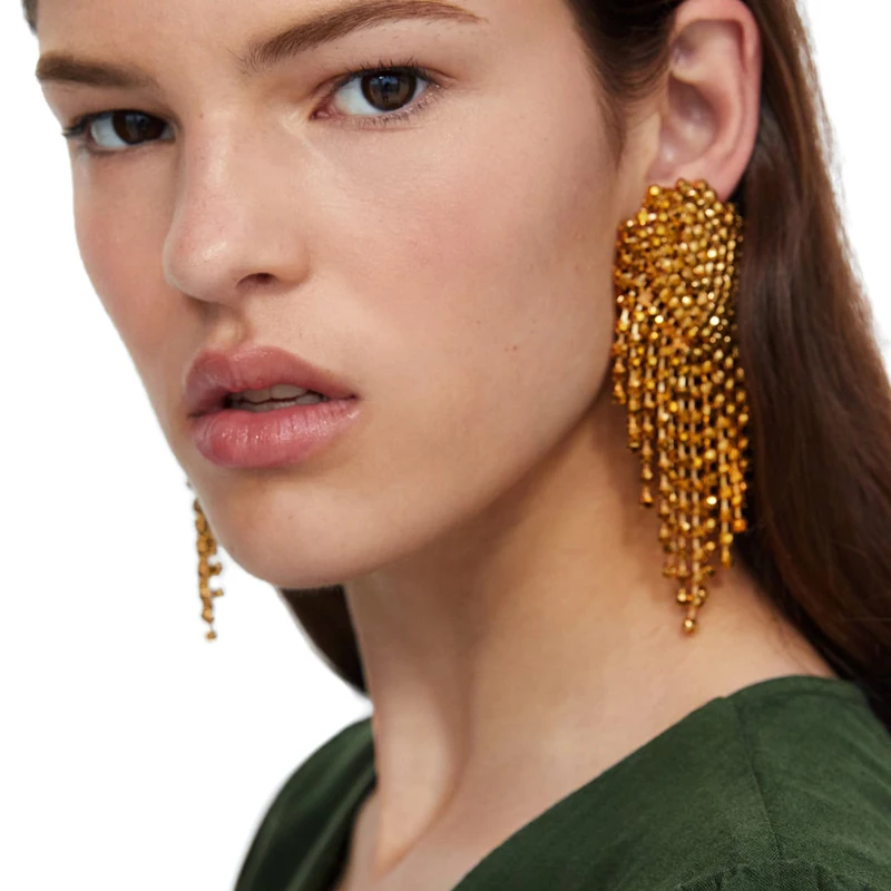 JUJIA 17 цветов Za Дизайн Мода кристалла кисточкой серьги Модные ювелирные изделия талисманы кристалл серьги для женщин