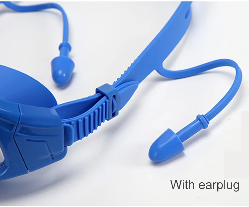 Erapinky Плавание ming очки для детей Водонепроницаемый анти-туман дети Плавание очки с защитой от УФ-излучения прозрачный Стекло с ушной аксессуары
