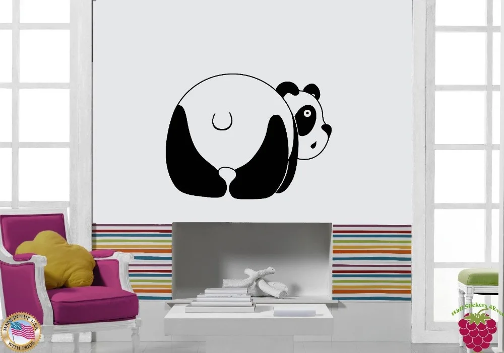 

Wall Stickers Vinyl Decal Funny Panda Animals For Children