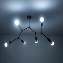 Современный светодиодный потолочный светильник в скандинавском стиле, люстра для спальни, столовой, кухни, белый/черный светильник, светильник для тела, светильники, украшения