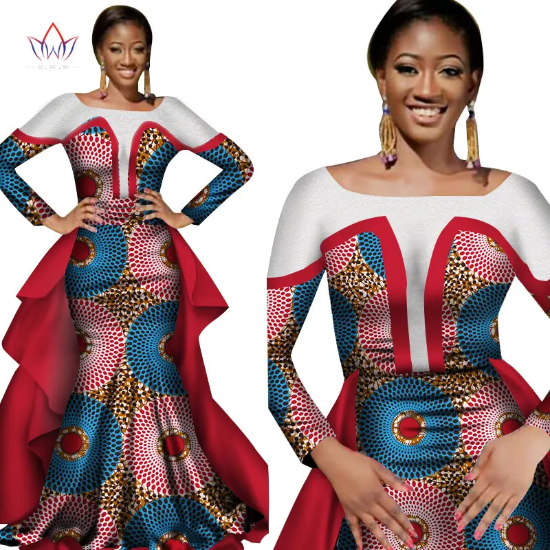 Платье-русалка в африканском стиле для вечеринки, Новое поступление, длина до пола, женское вечернее платье для торжественных случаев, африканские вечерние платья для женщин, WY3010